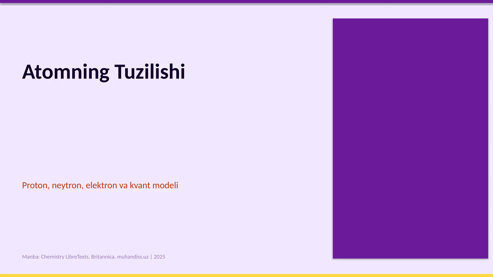 Atomning Tuzilishi