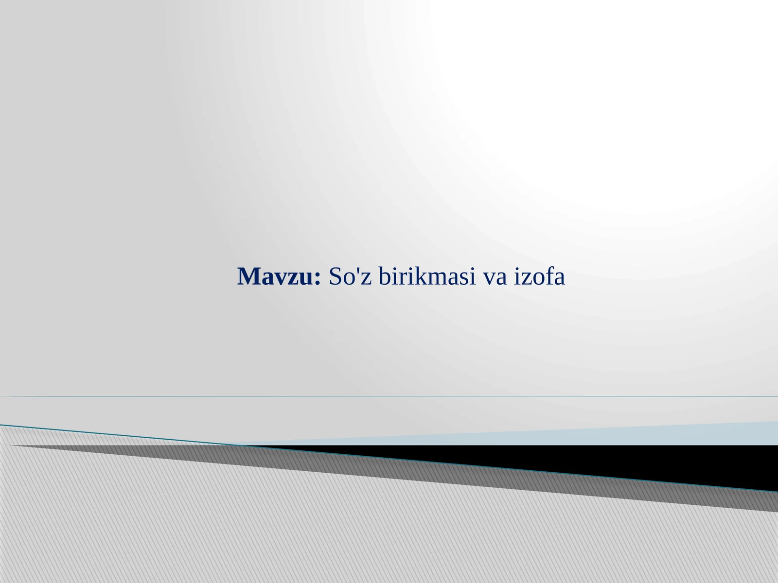 So'z birikmasi va izofa