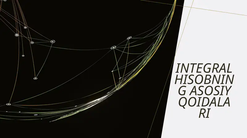 Integral hisobning asosiy qoidalari