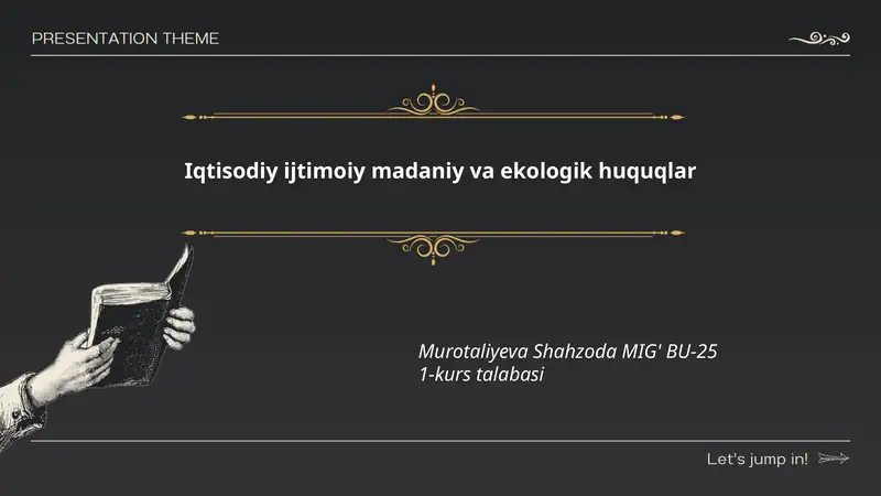 Iqtisodiy ijtimoiy madaniy va ekologik huquqlar