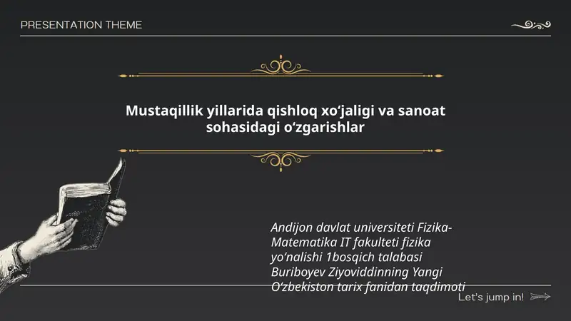 Yangi Oʻzbekiston tarix fanidan taqdimoti