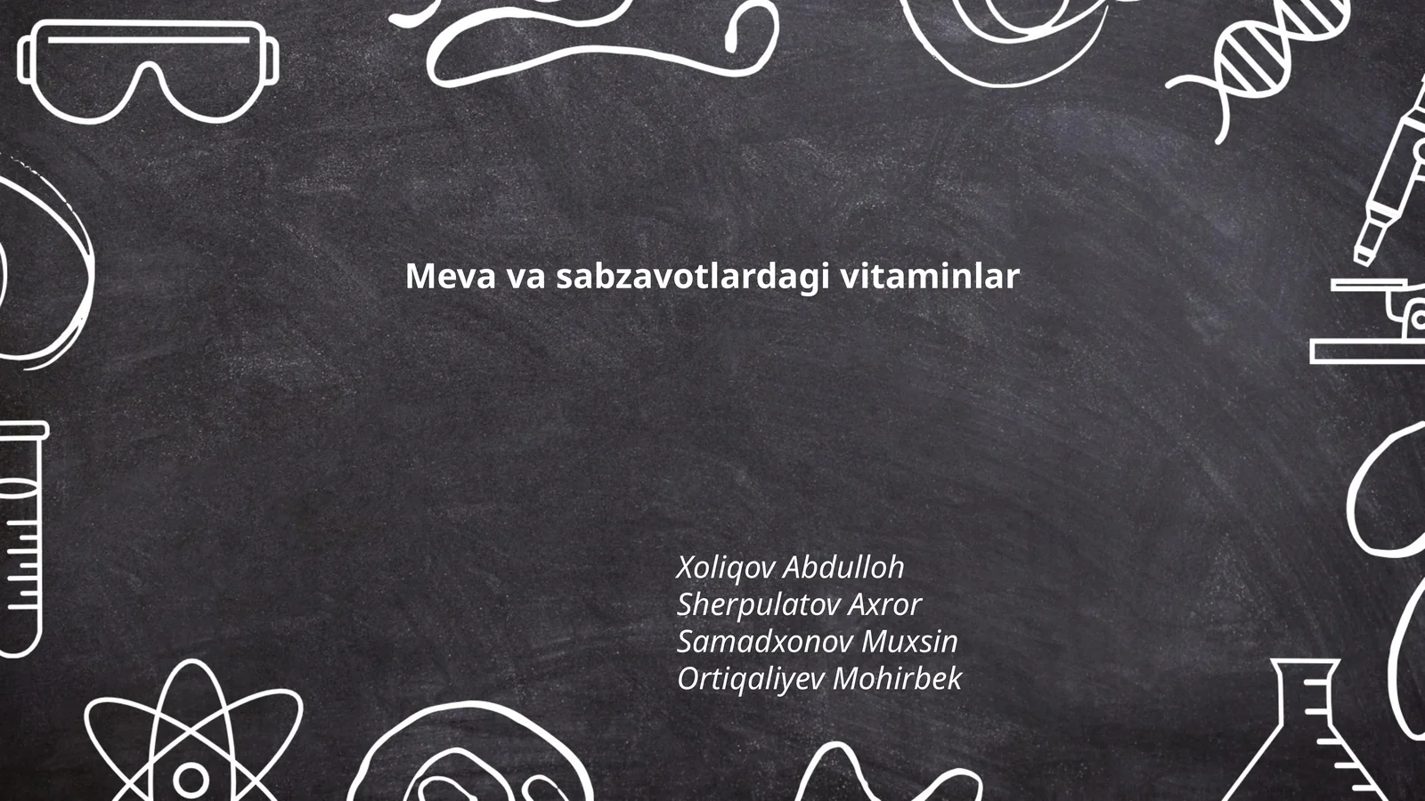 Meva va sabzavotlardagi vitaminlar