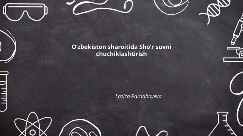 Shoʻr suvni chuchiklashtirish