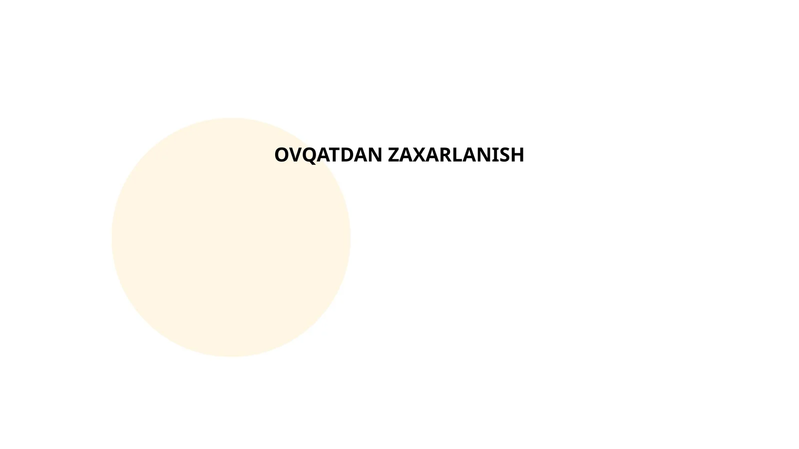 Ovqatdan zaxarlanishning ta'rifi va turlari
