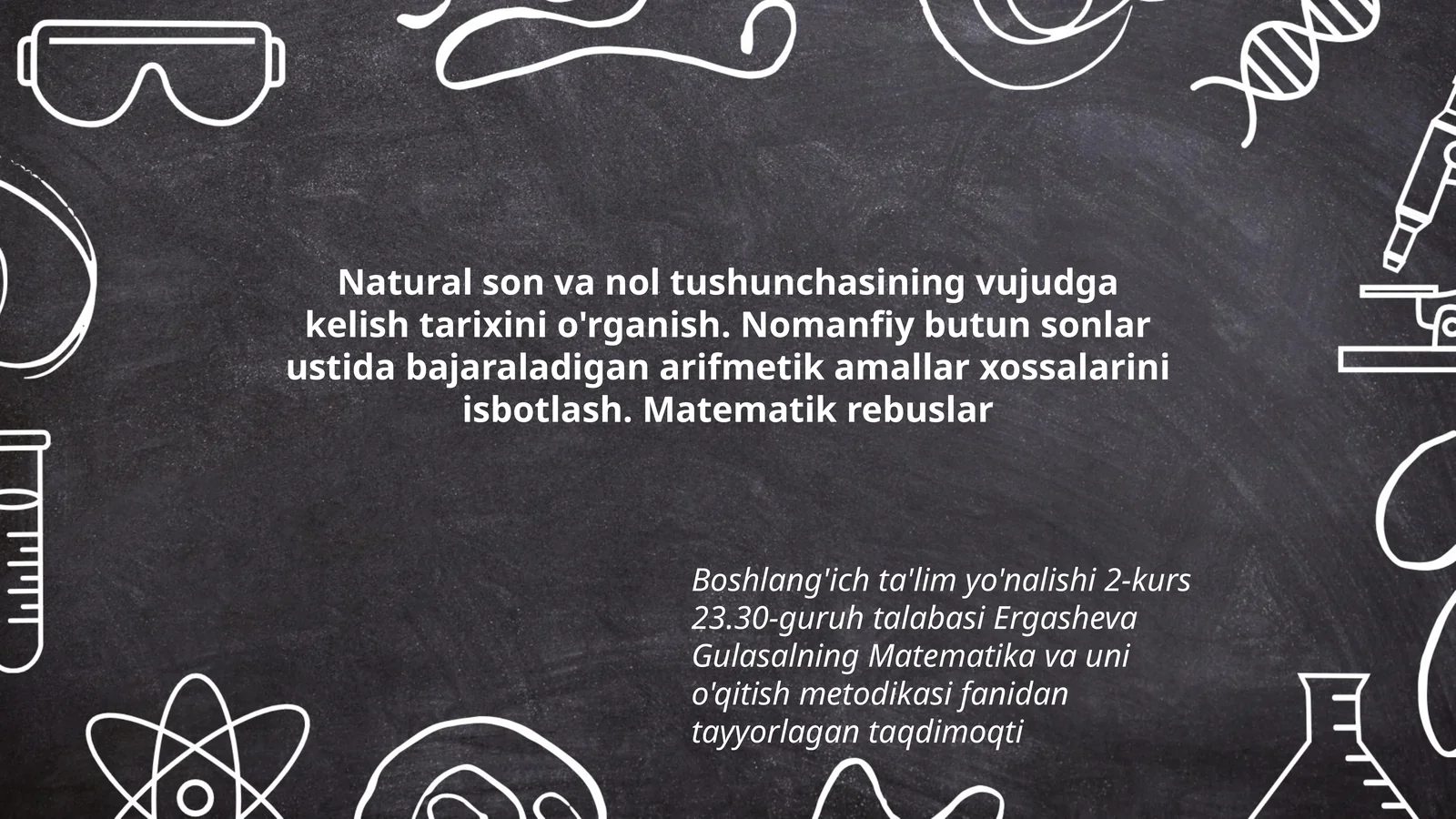Matematika va uni o'qitish metodikasi
