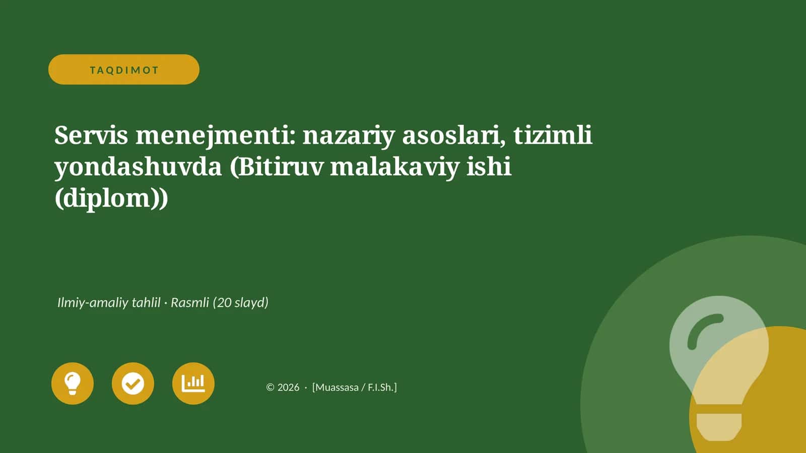 Servis menejmenti: nazariy asoslari, tizimli yondashuvda (Bitiruv malakaviy ishi)