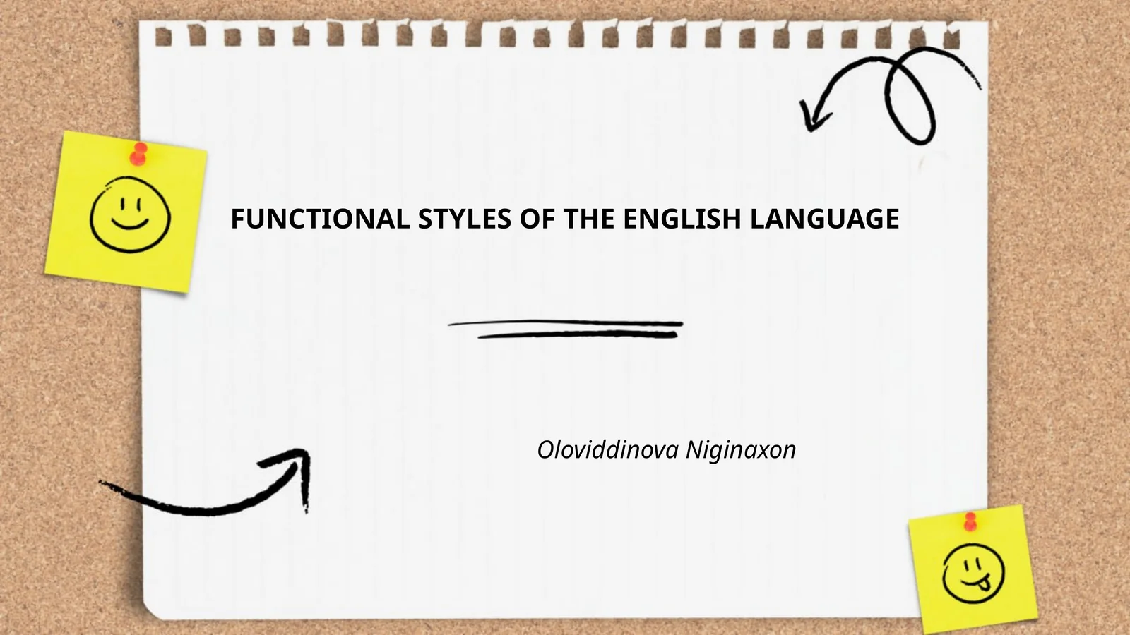 FUNCTIONAL STYLES OF THE ENGLISH LANGUAGE