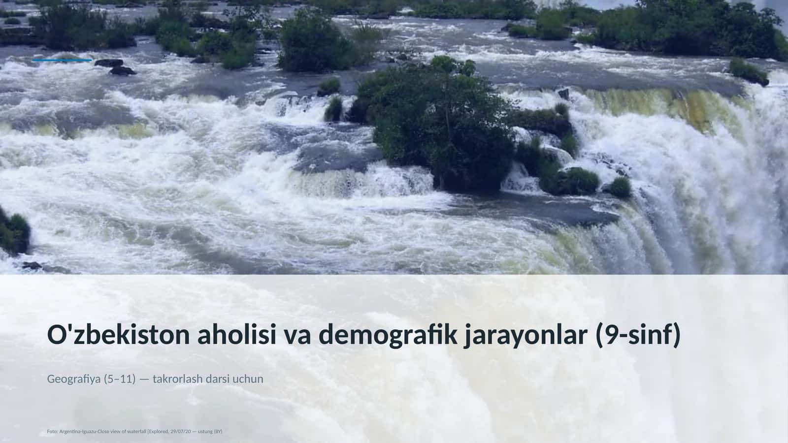 O'zbekiston aholisi va demografik jarayonlar (9-sinf)
