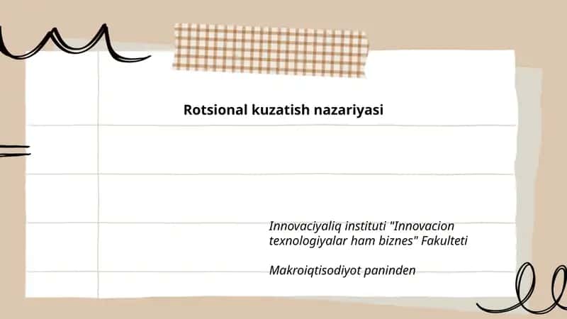 Rotsional kuzatish nazariyasi