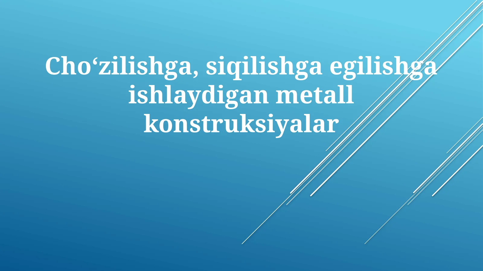 Metallarning Mexanik Xossalari va Ularning Yük Ta'siriga Reaksiyasi