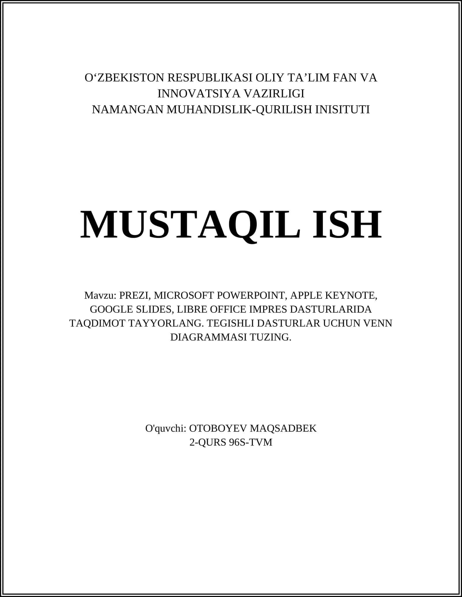 Taqdimot dizayni asoslari