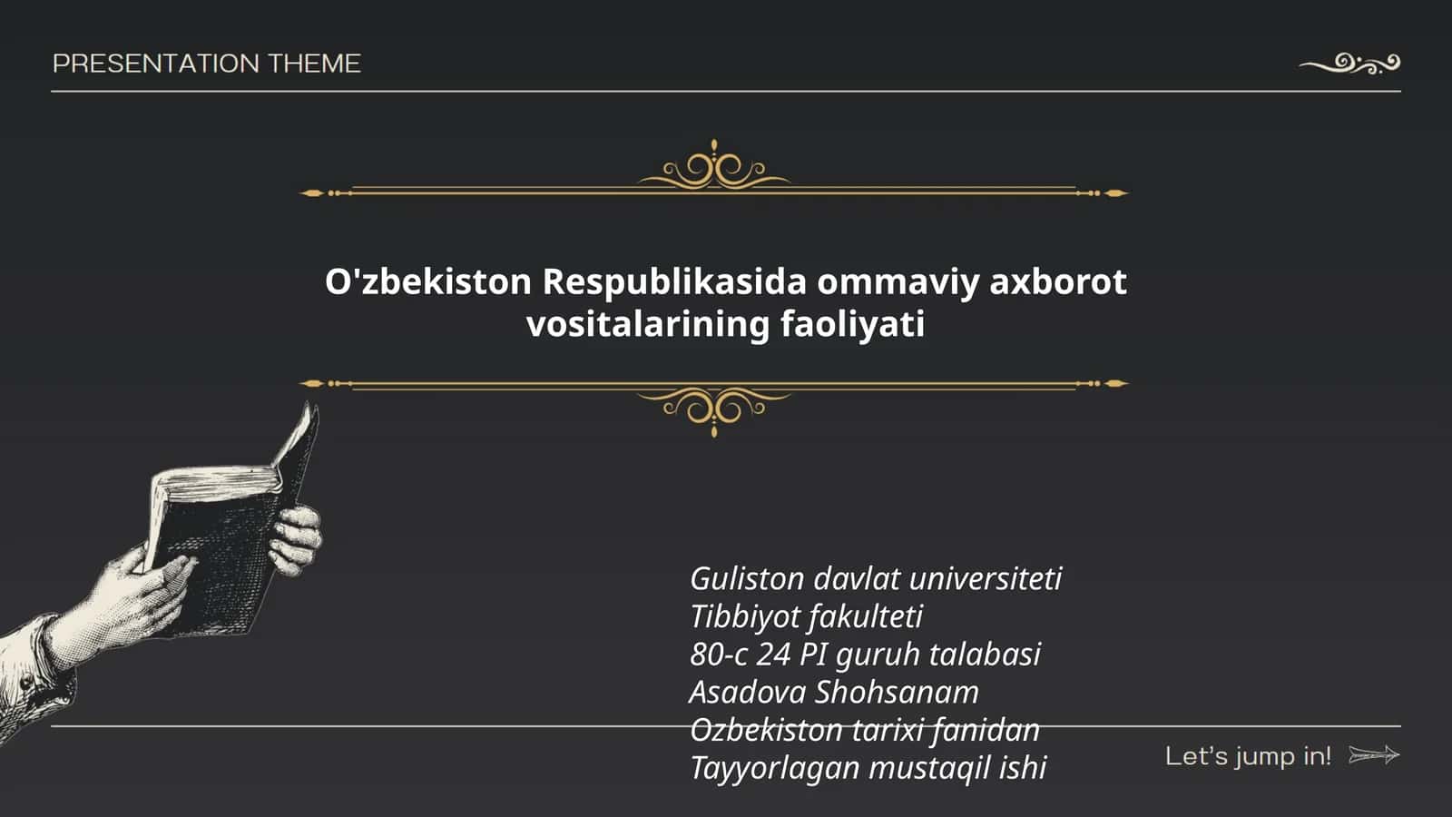 Ozbekiston Respublikasida ommaviy axborot vositalarining faoliyati