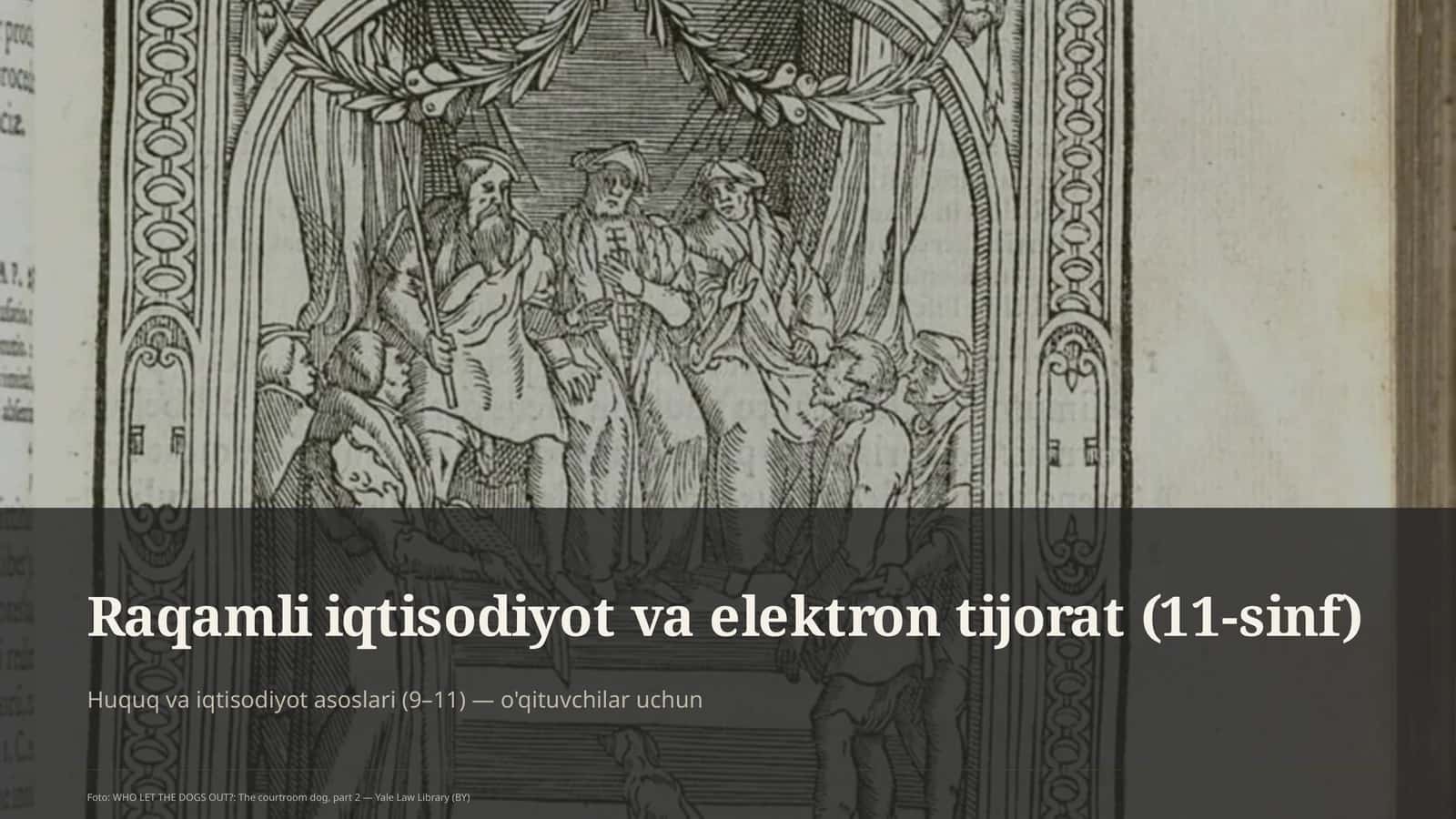 Raqamli iqtisodiyot va elektron tijorat (11-sinf)