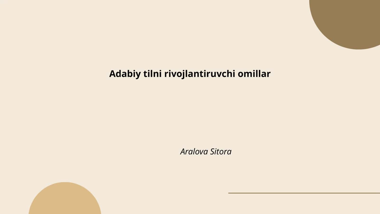 Adabiy tilni rivojlantiruvchi omillar