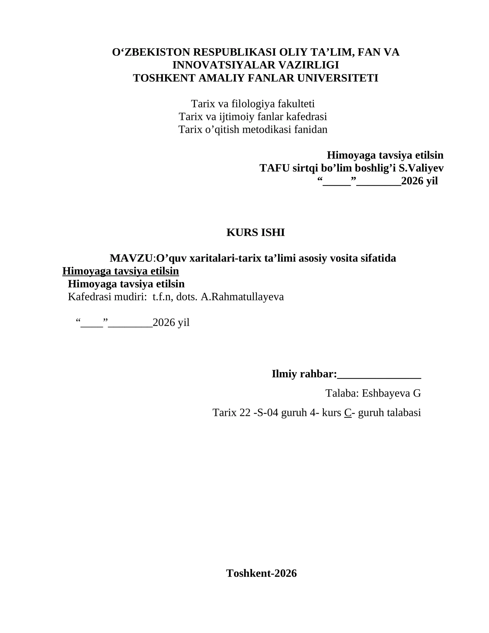 O’quv xaritalari-tarix ta’limi asosiy vosita sifatida