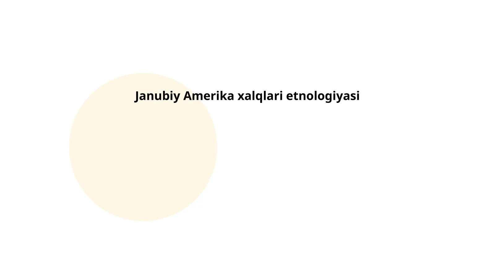 Janubiy Amerika xalqlari etnologiyasi