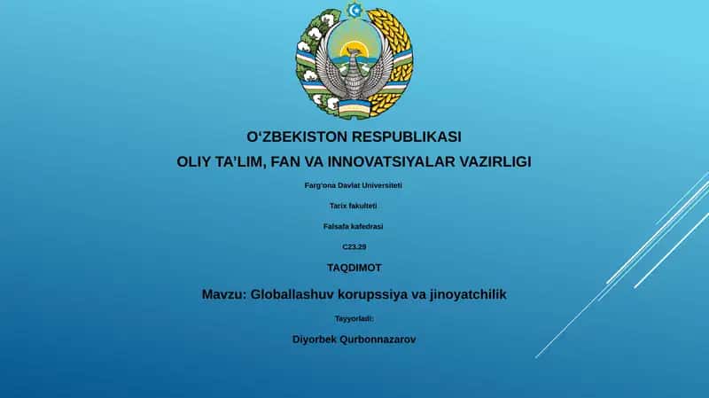 Globallashuv korupssiya va jinoyatchilik