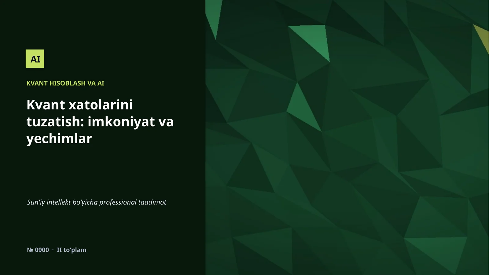 KVANT HISOBLASH VA AI