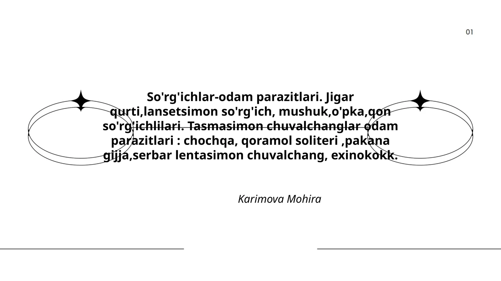 So'rg'ichlar-odam parazitlari