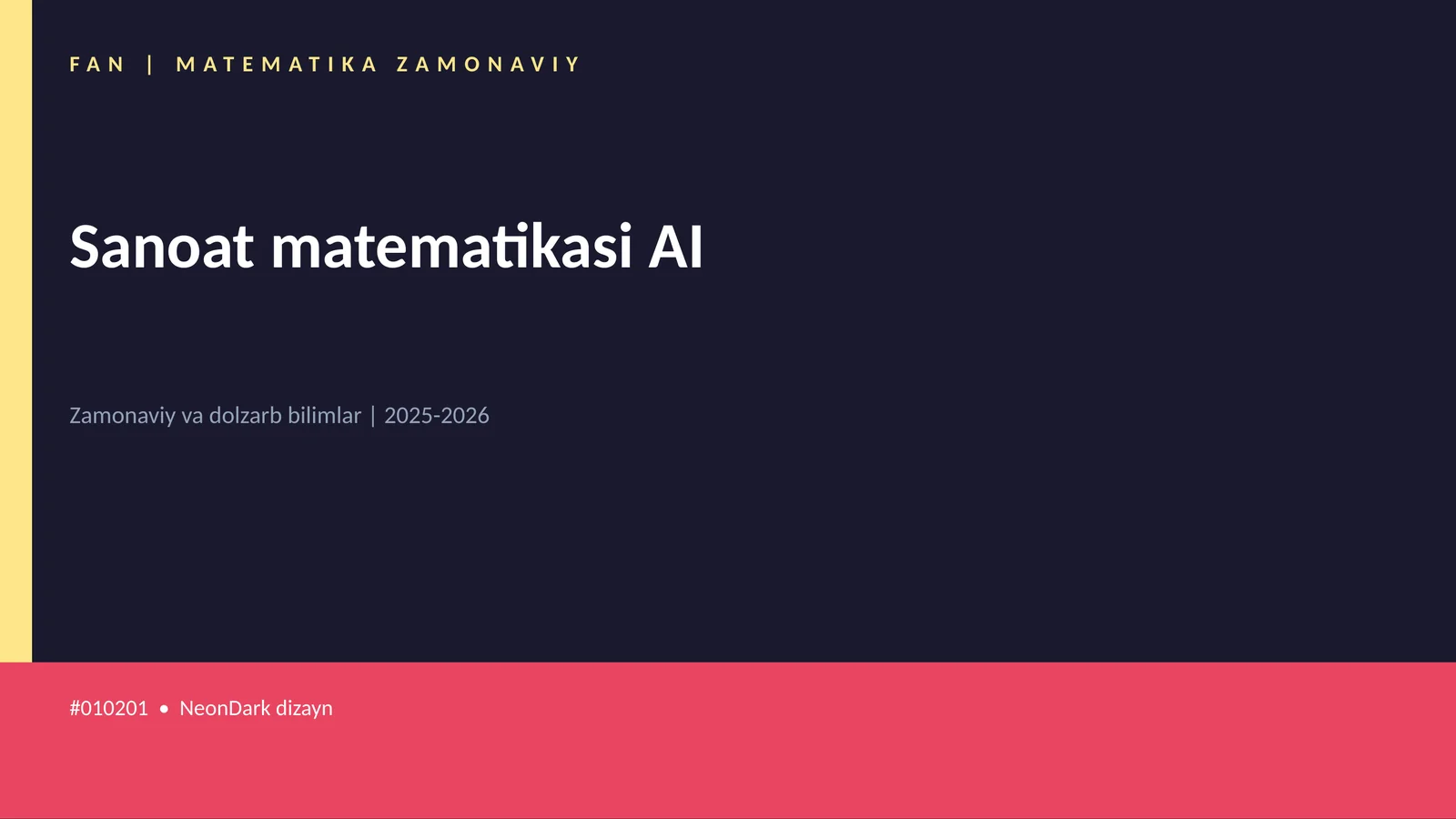 Sanoat matematikasi AI