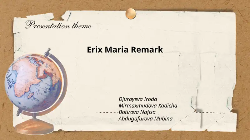 Erix Maria Remarkning hayoti va biografiyasi