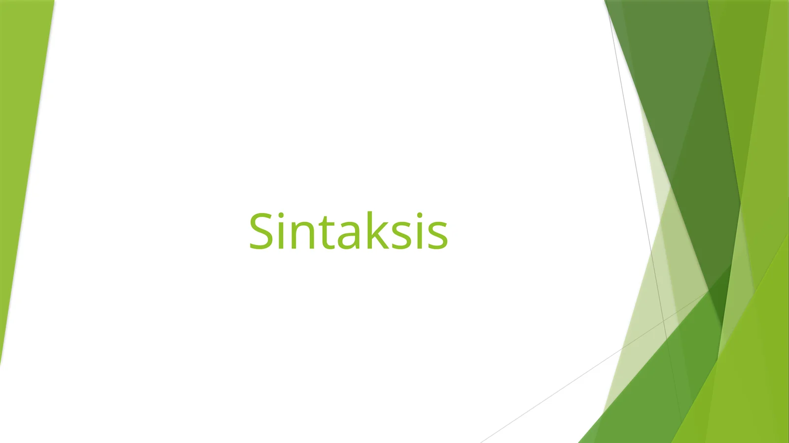 Sintaksis