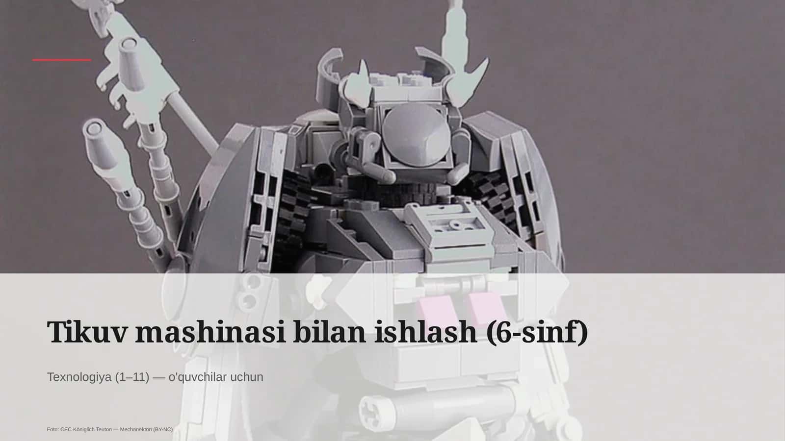 Tikuv mashinasi bilan ishlash (6-sinf)