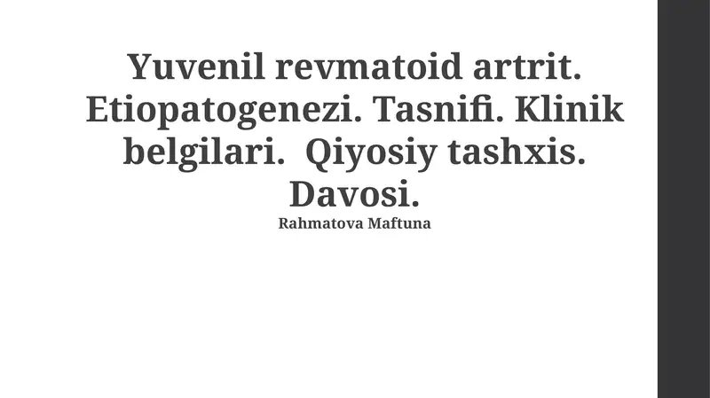 Voyalar Revmatizoid Artriti