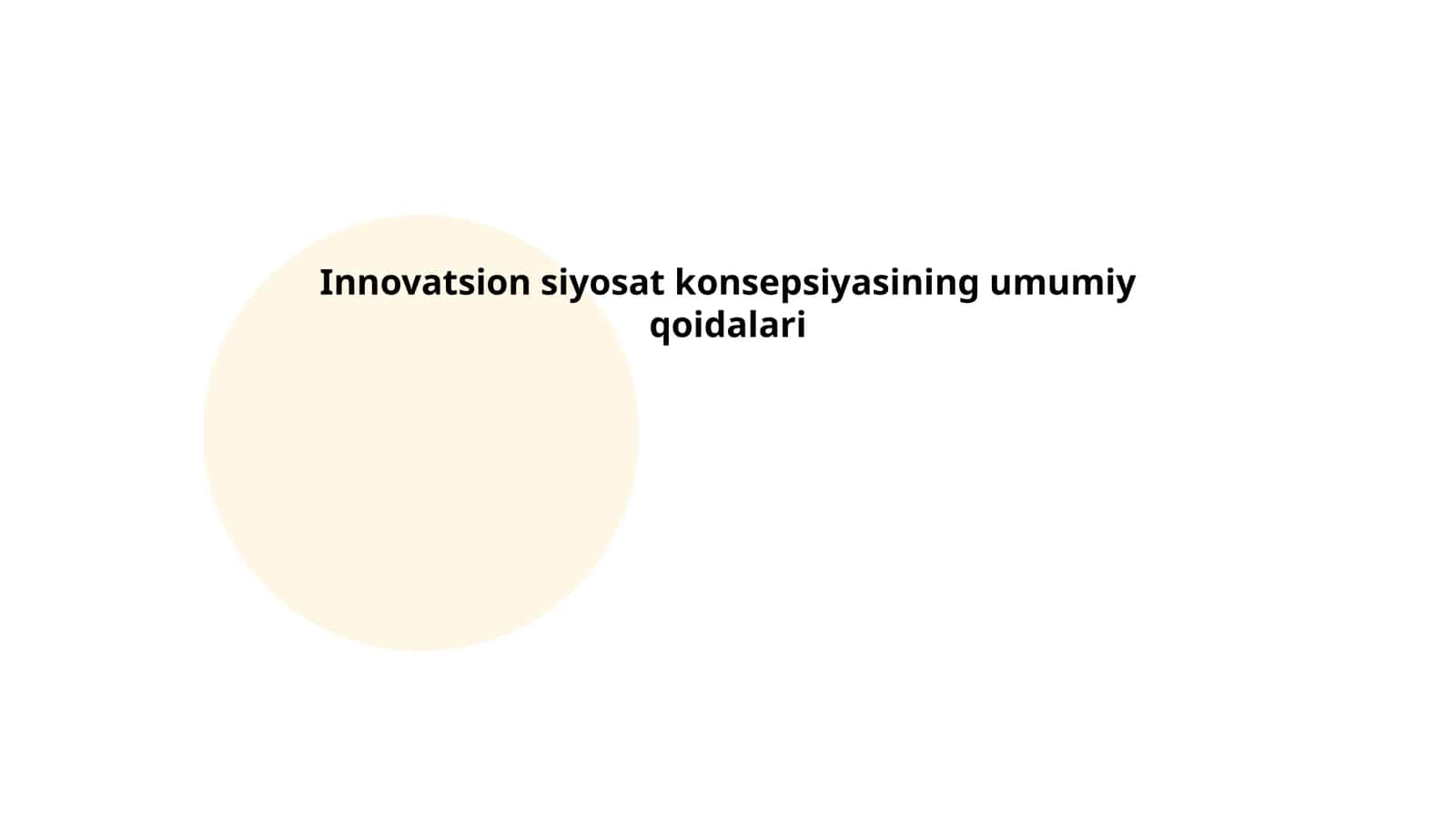 Innovatsion siyosat konsepsiyasi