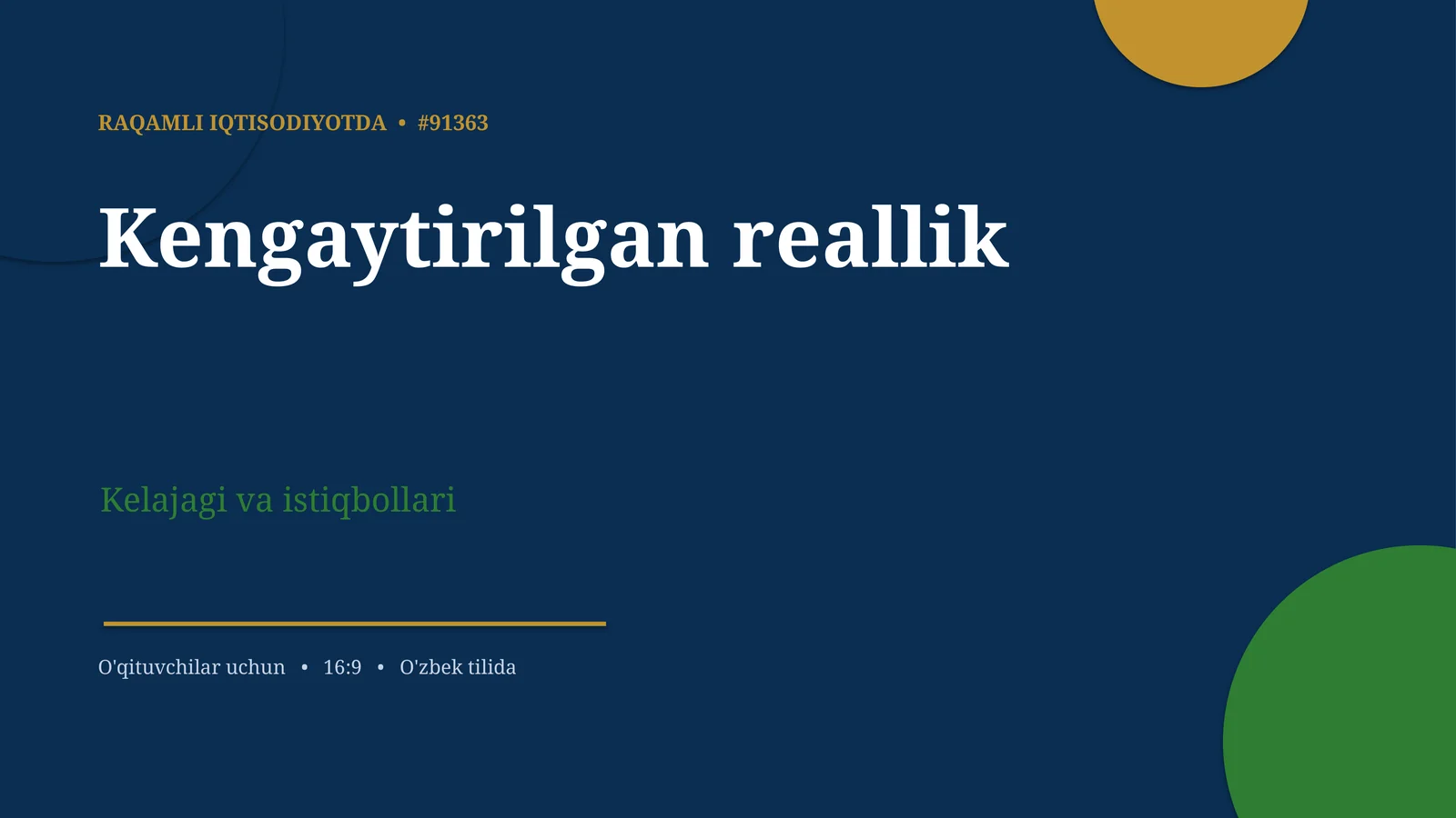 RAQAMLI IQTISODIYOTDA • #91363