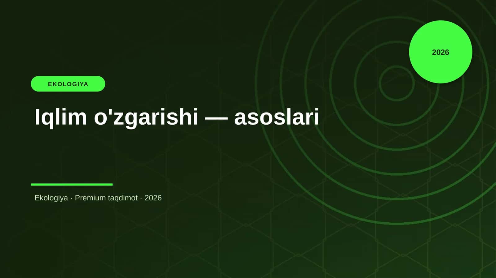 Iqlim o'zgarishi — asoslari