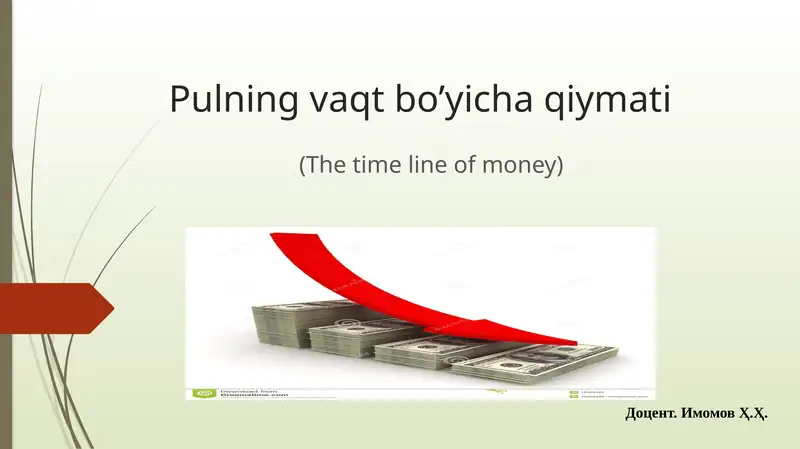 Pulning vaqt bo’yicha qiymati