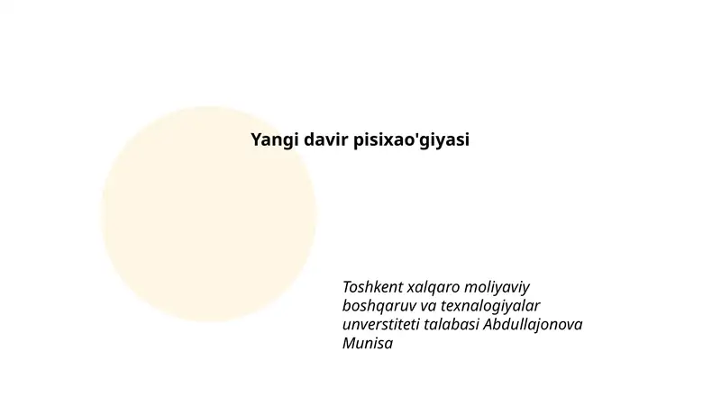 Yangi davir pisixao'giyasi