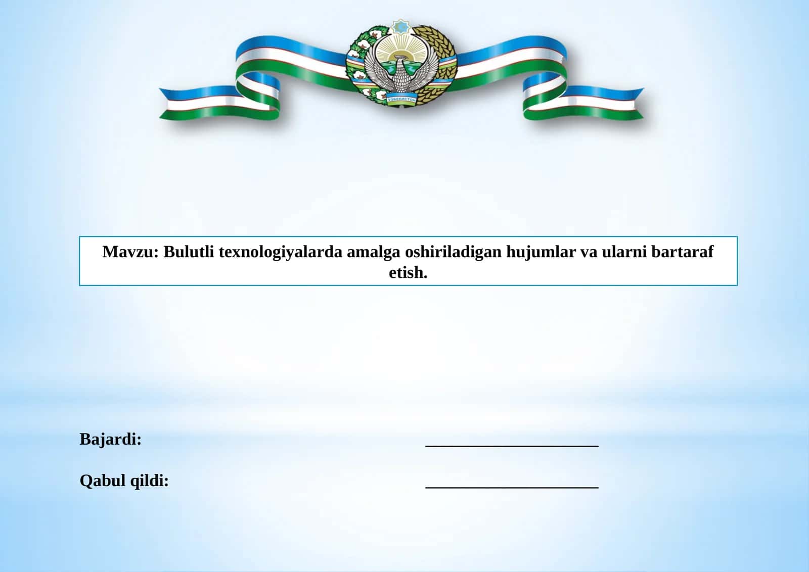 Bulutli texnologiyalarda amalga oshiriladigan hujumlar