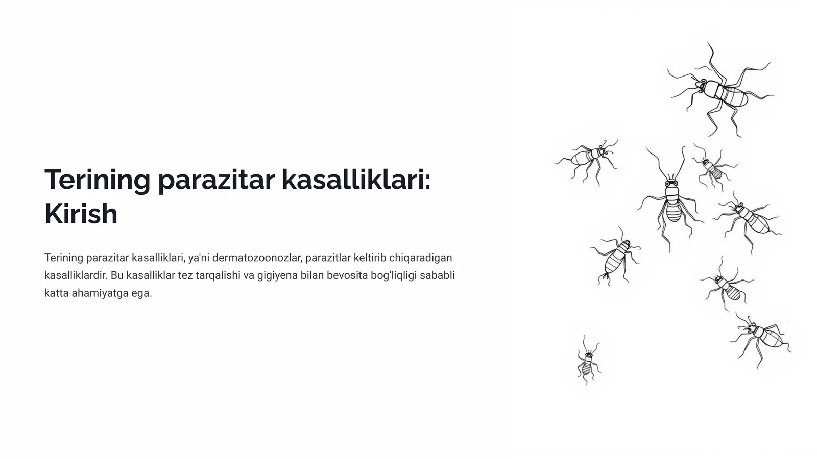 Terining parazitar kasalliklari: Kirish