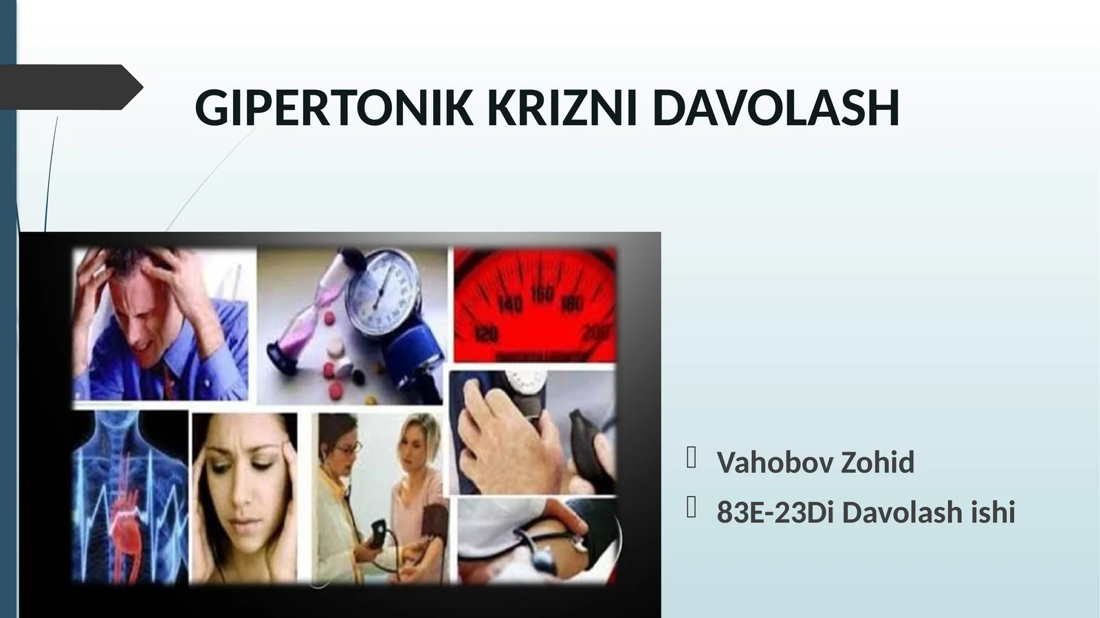 GIPERTONIK KRIZNI DAVOLASH