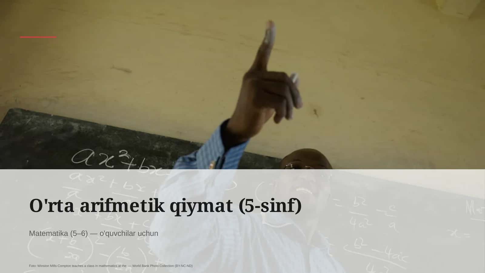 O'rta arifmetik qiymat (5-sinf)