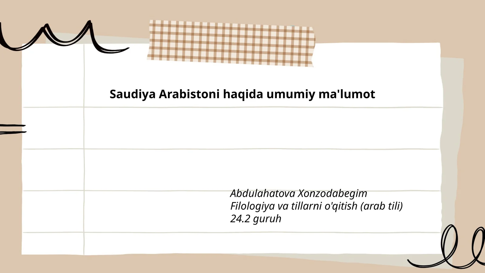 Saudiya Arabistoni haqida umumiy ma'lumot