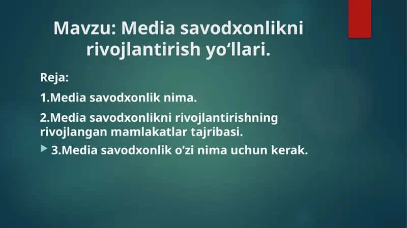 Media savodxonlik