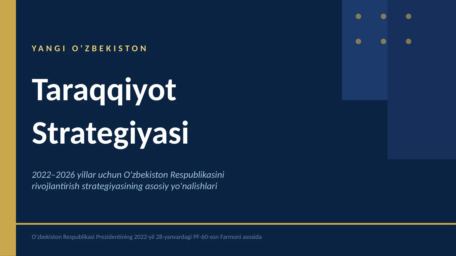 Yangi Oʻzbekiston Taraqqiyot strategiyasi