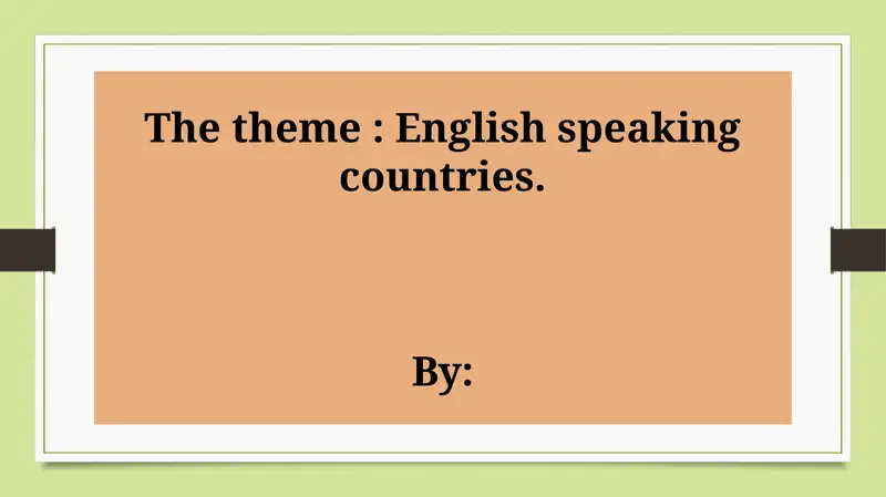 English speaking countries