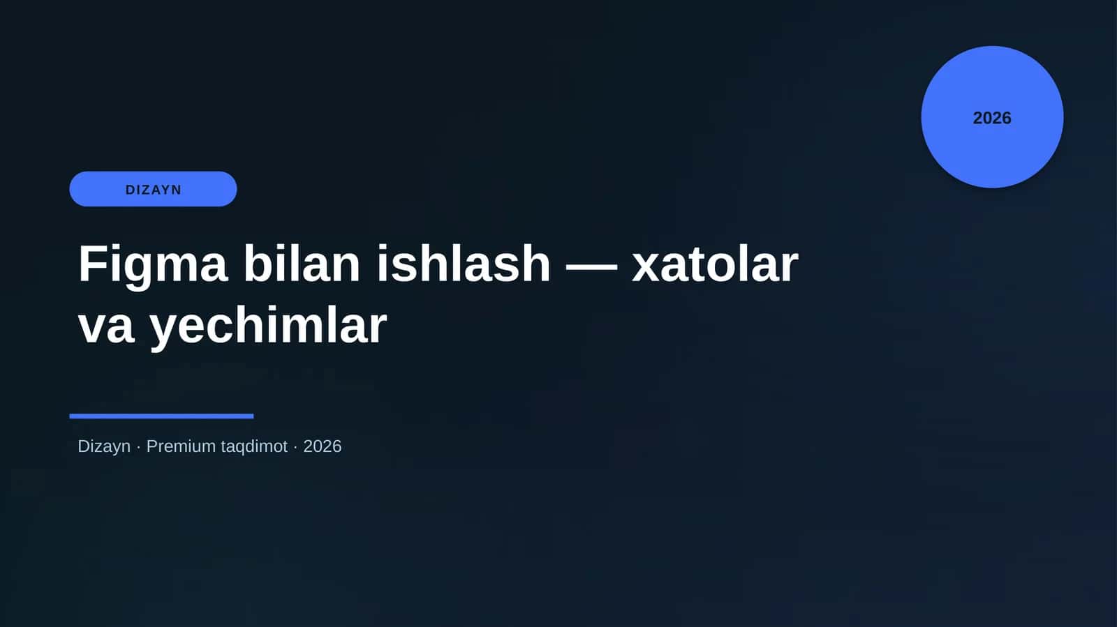 Figma bilan ishlash — xatolar va yechimlar