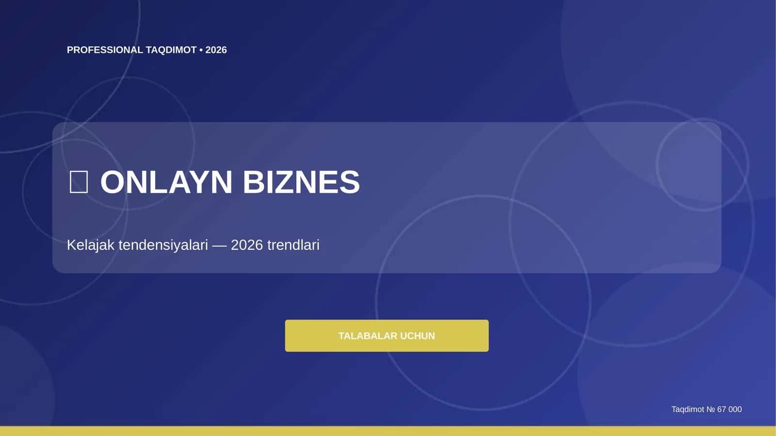 Onlayn biznes: kelajak tendensiyalari (2026 trendlari)