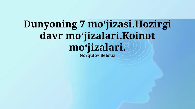 Olam Mo'jizalari
