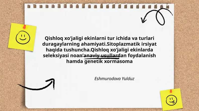 Qishloq xoʻjaligi ekinlarni tur ichida va turlari duragaylarning ahamiyati
