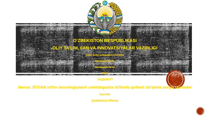 STEAM ta’lim texnologiyasini maktabgacha ta’limda qollash bo’yicha xorijiy tajribalar