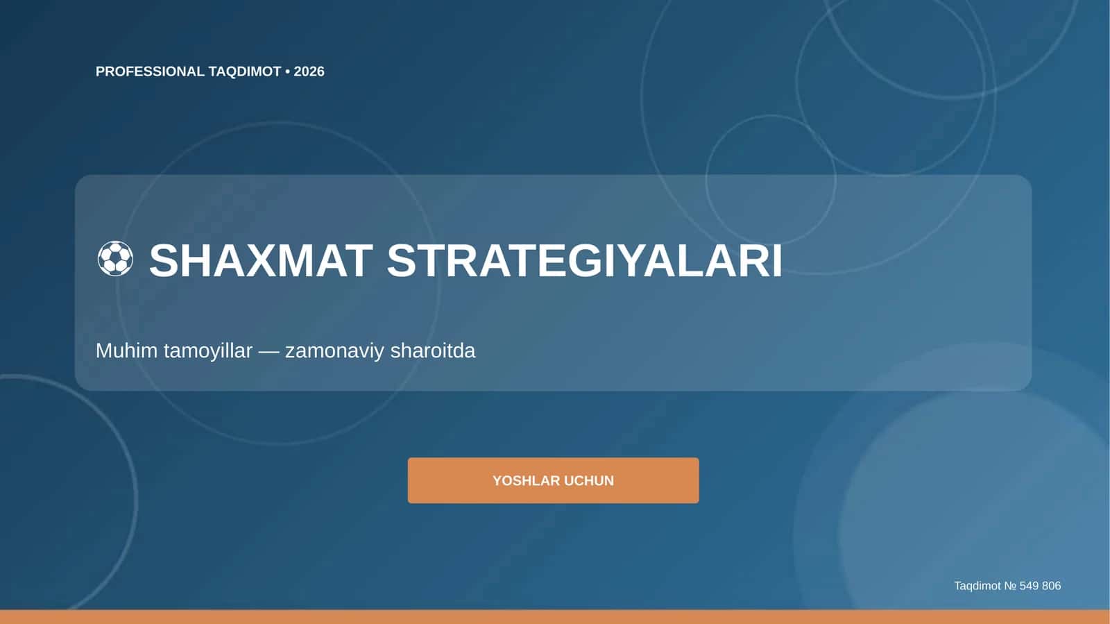 SHAXMAT STRATEGIYALARI