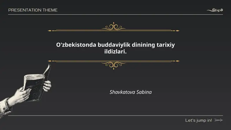 O'zbekistonda buddaviylik dinining tarixiy ildizlari
