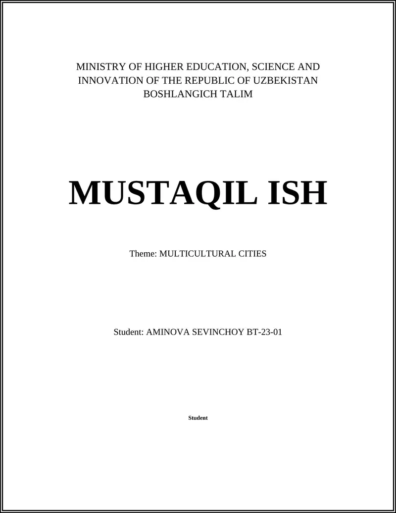 BOSHLANGICH TALIM