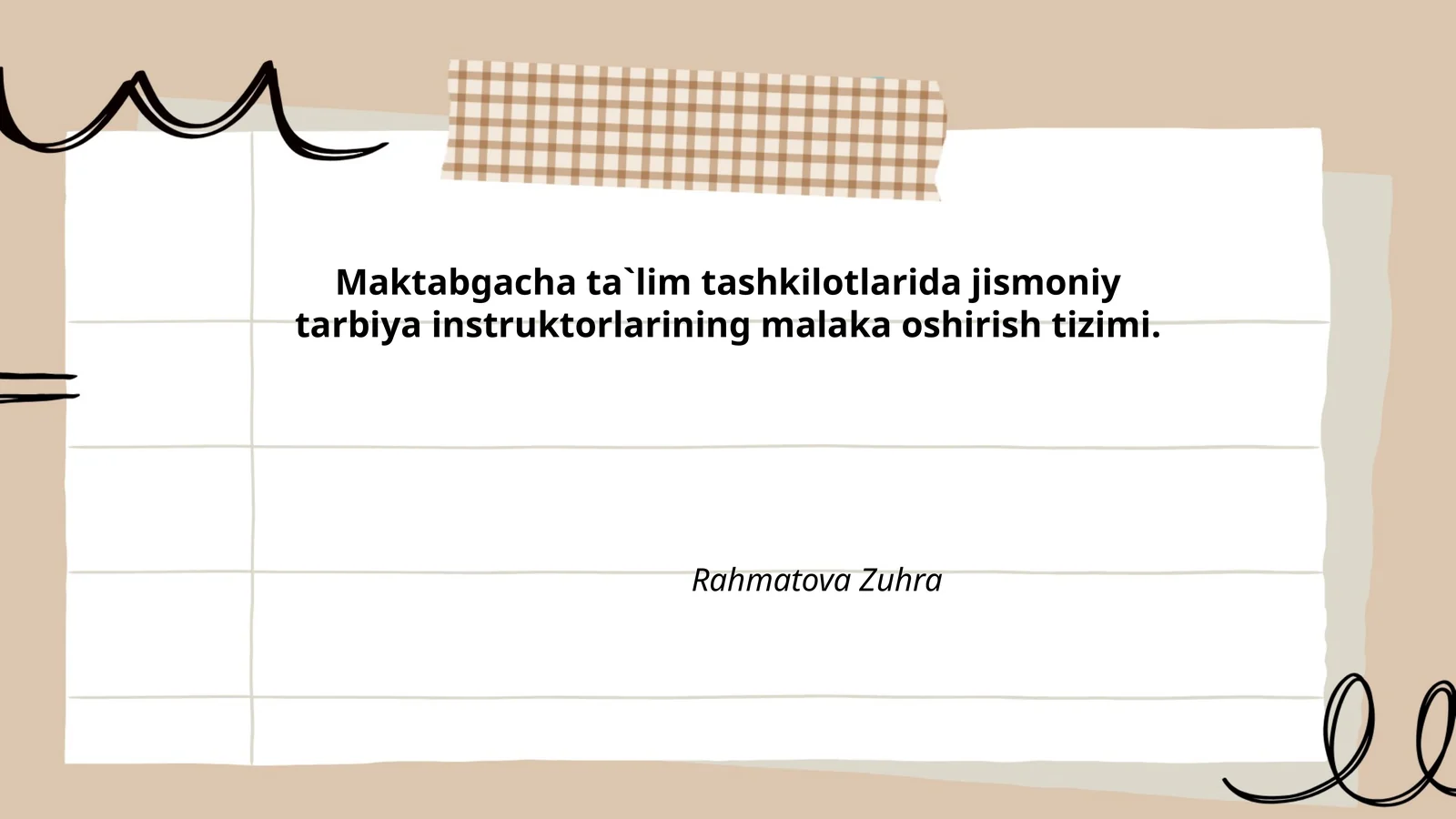 Jismoniy tarbiya instruktorlarining malaka oshirish tizimi